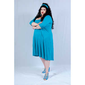 Dorian cosplaying as Deanna Troi from Star trek TNG.